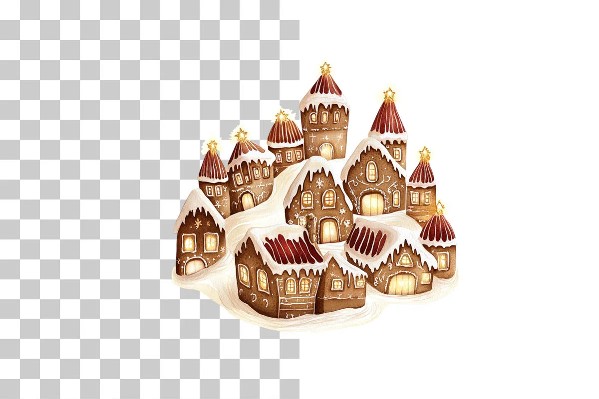 Gingerbread Village Clipart Bundle - CraftNest - Digital Crafting and Art