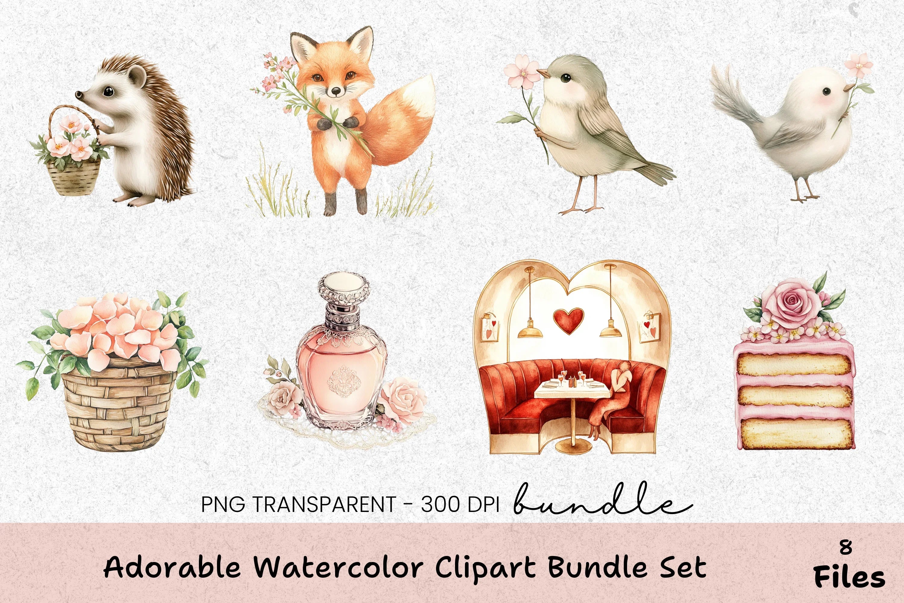 Cozy Love & Cute Animals Clipart Bundle - CraftNest - Digital Crafting and Art