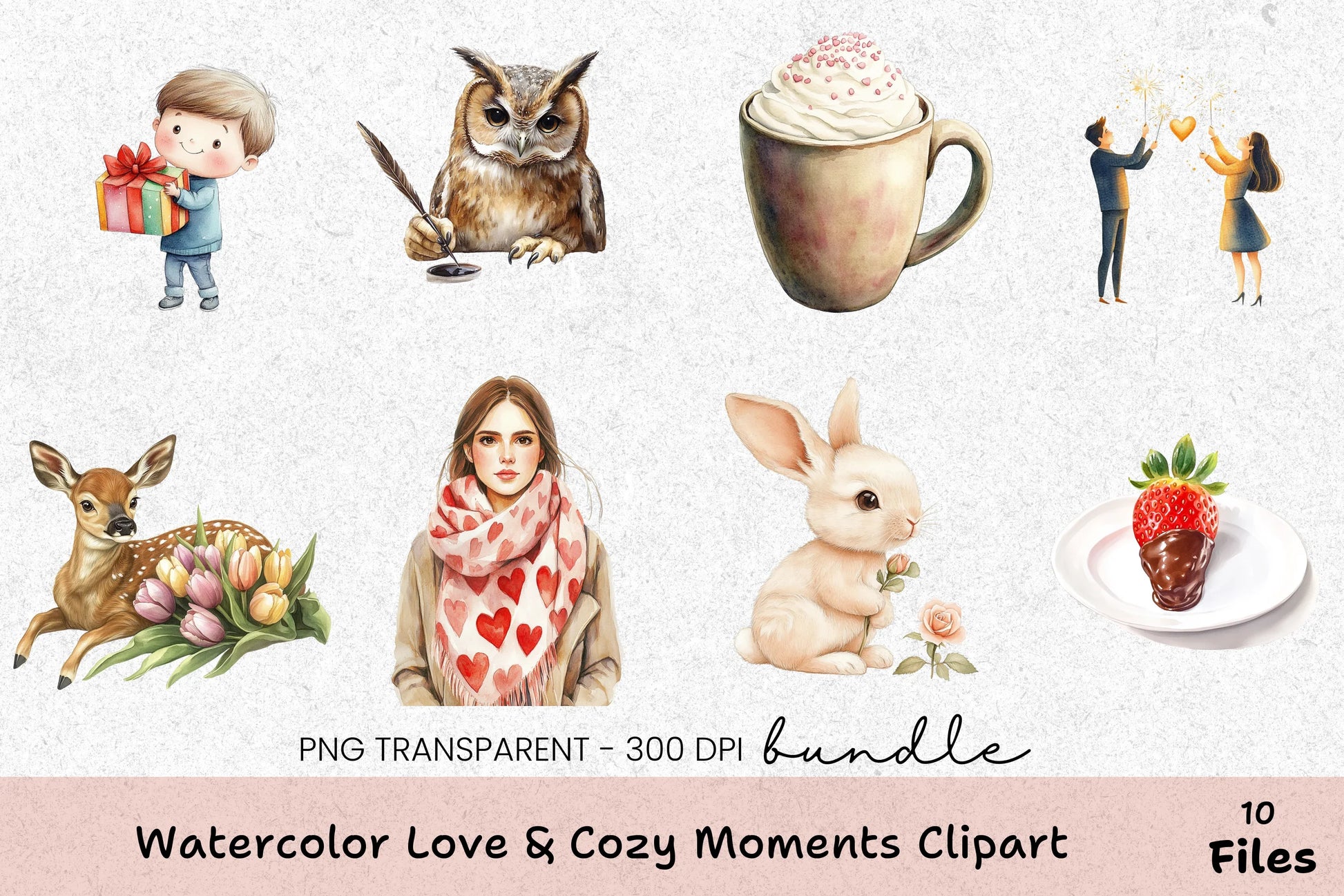 Love & Cozy Moments Clipart Bundle - CraftNest - Digital Crafting and Art