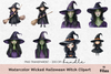 Wicked Halloween Witch Clipart Bundle
