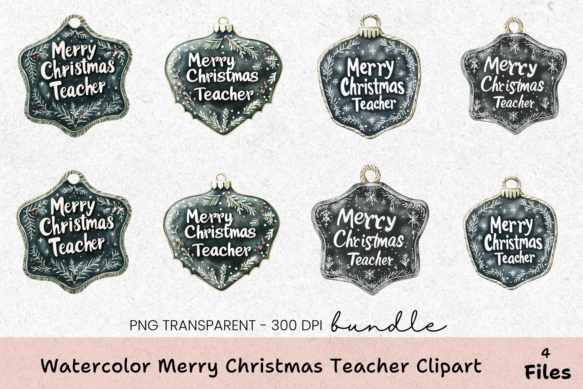 Merry Christmas Teacher Clipart Bundle - CraftNest - Digital Crafting and Art