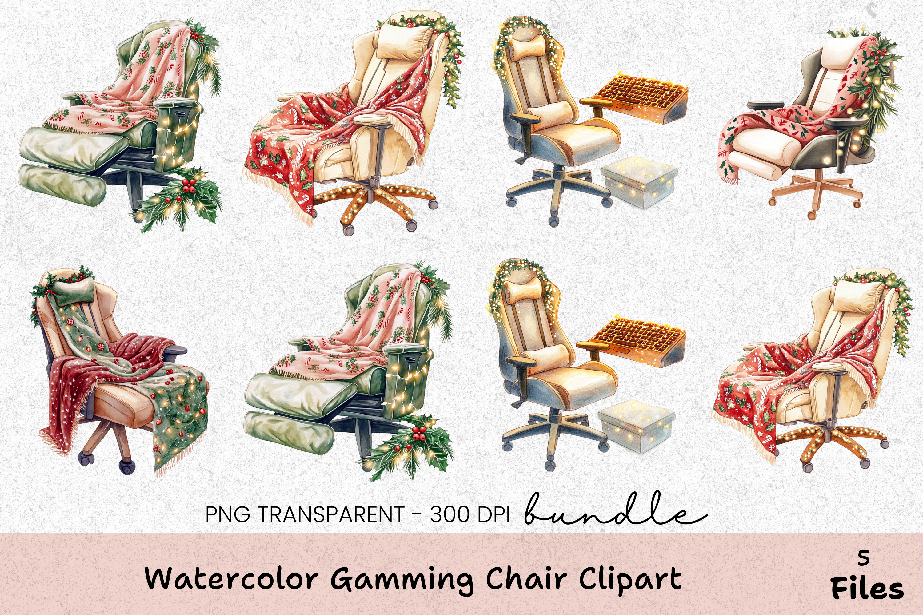 Gaming Chair Clipart Bundle