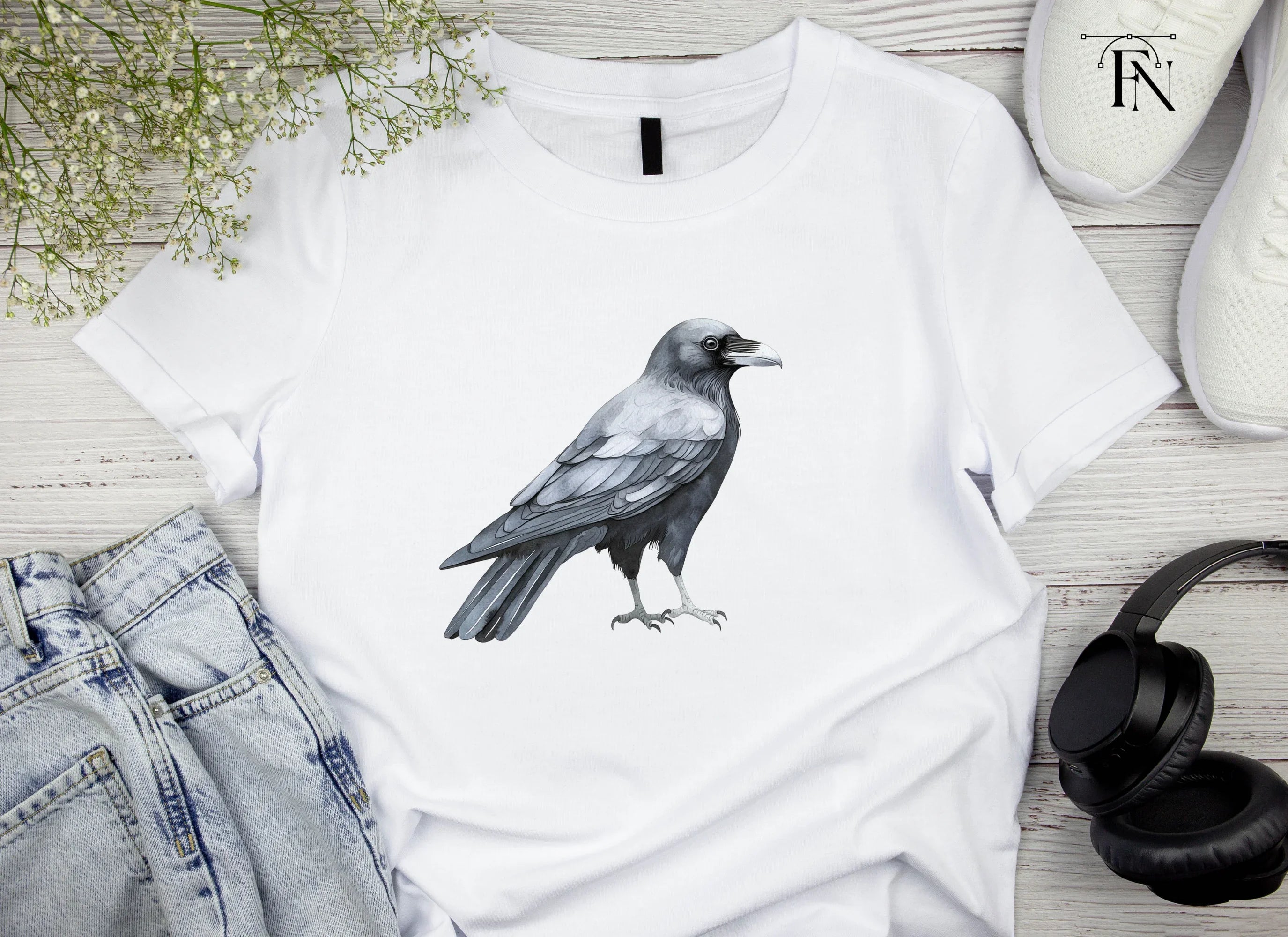 Black Crow Clipart Bundle