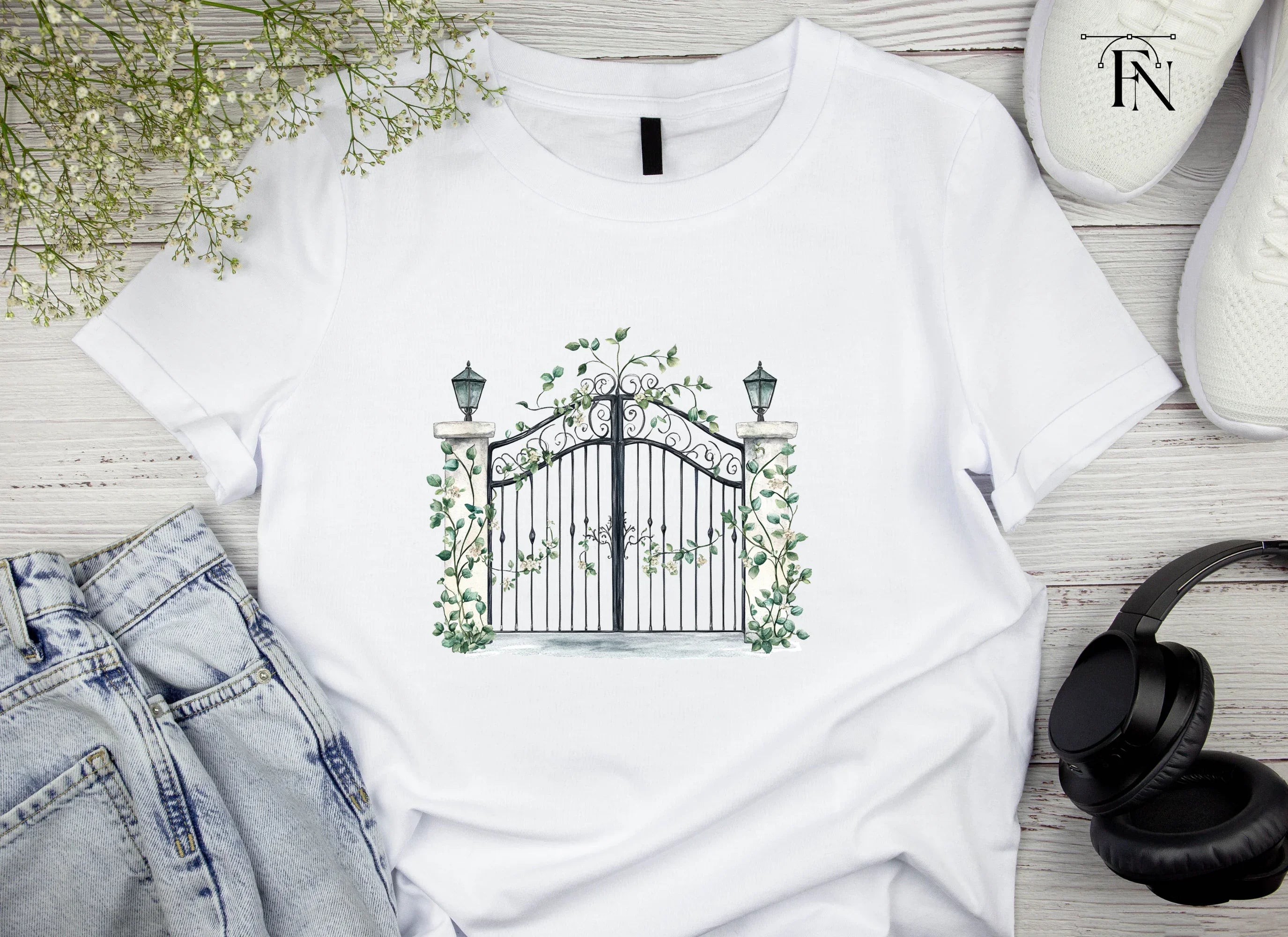 Elegant Wrought Iron Gate Clipart Bundle