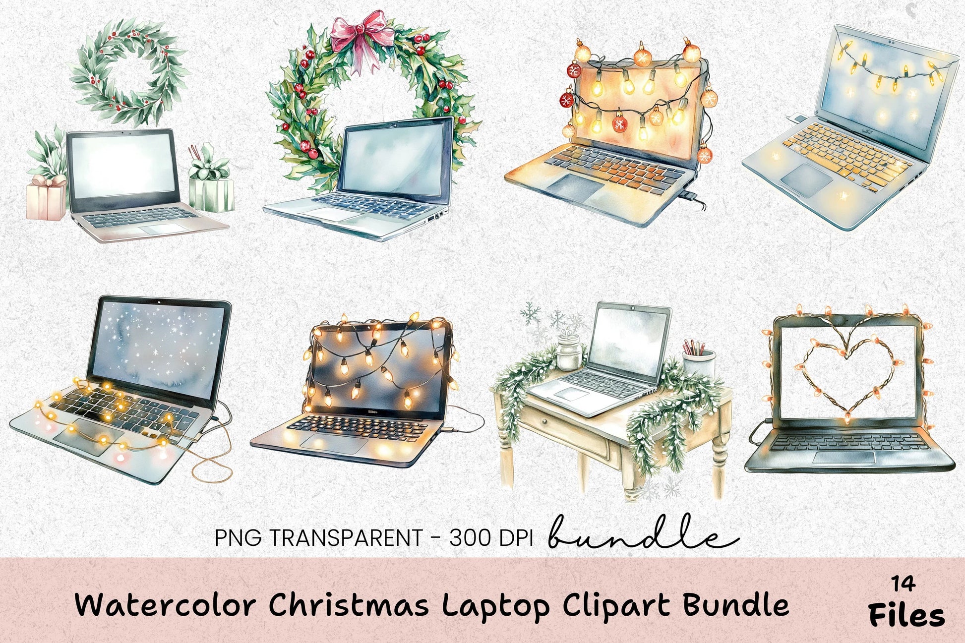 Christmas Laptop Clipart Bundle - CraftNest - Digital Crafting and Art