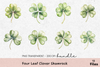 Four Leaf Clover Shamrock Clipart Bundle