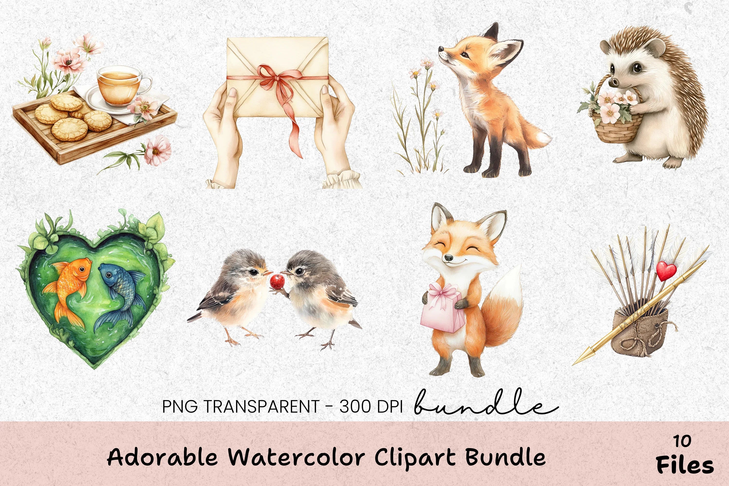Cozy Love & Cute Animals Clipart Bundle - CraftNest - Digital Crafting and Art
