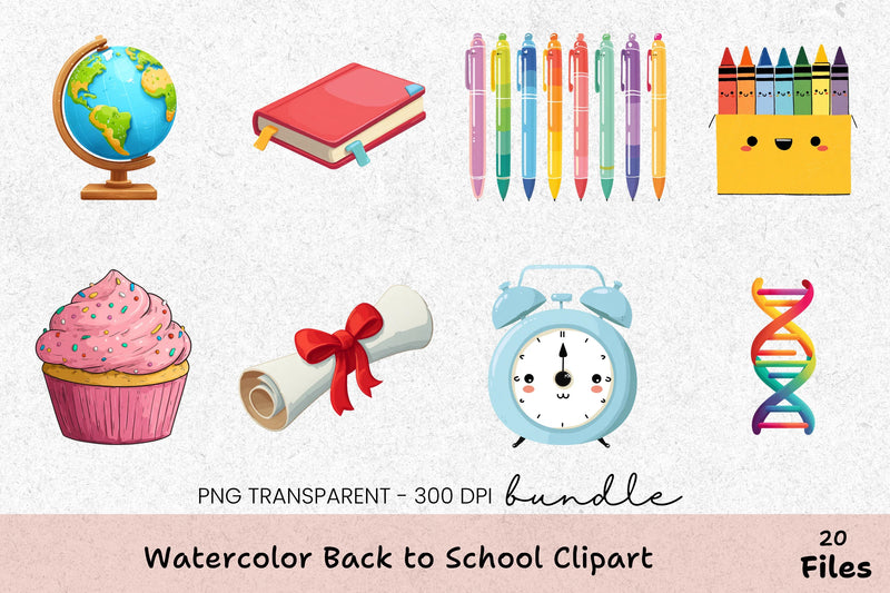 Back to School Clipart Bundle - CraftNest - Digital Crafting and Art