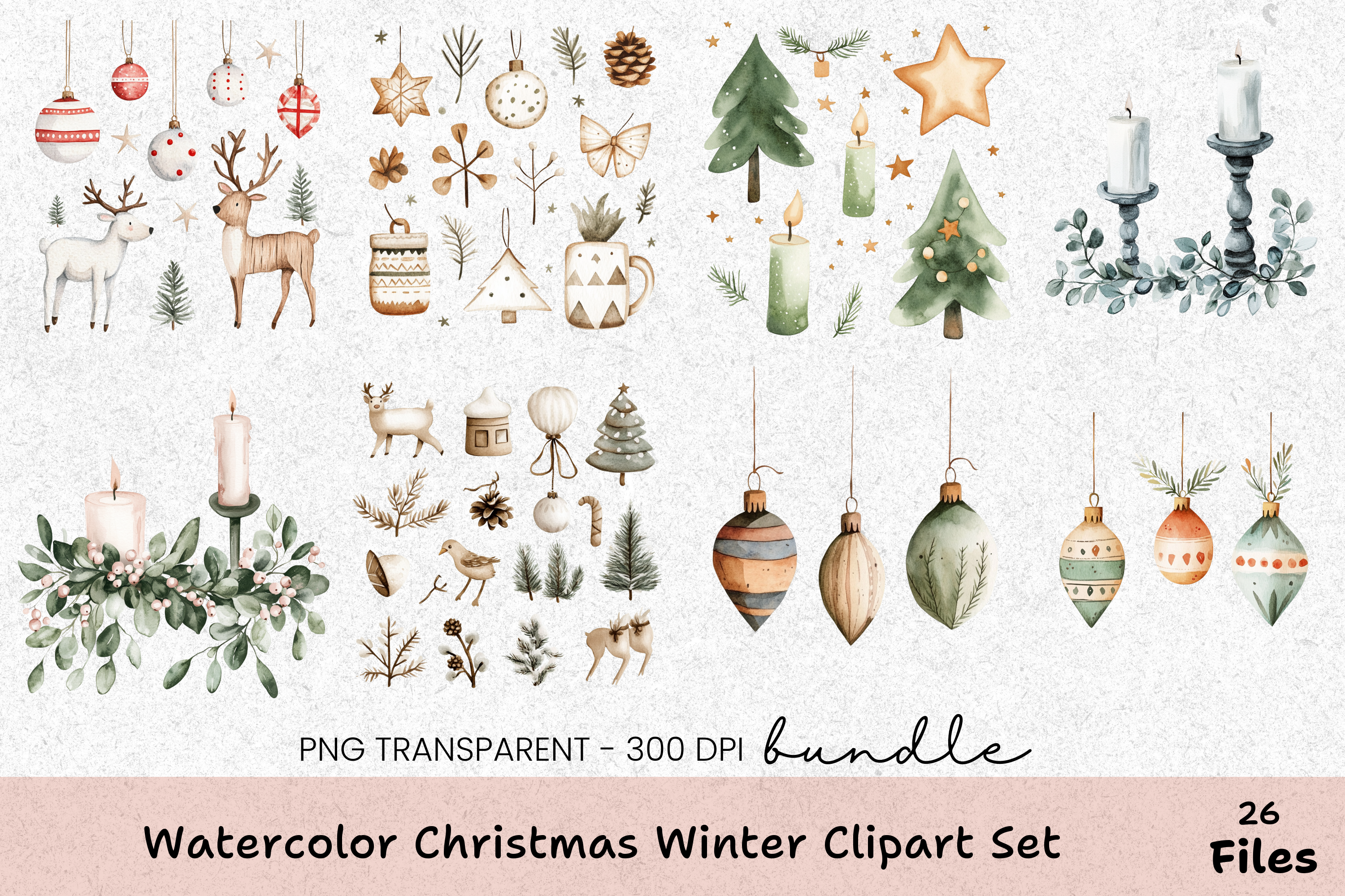 Christmas Winter Clipart Bundle