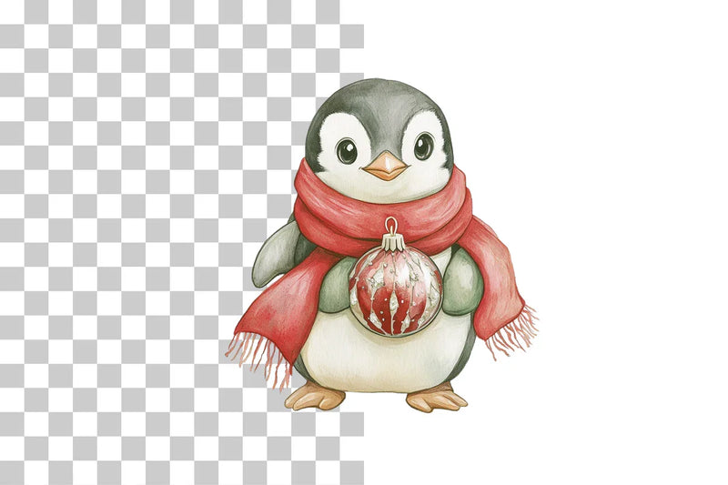 Cute Christmas Penguin Clipart Bundle - CraftNest - Digital Crafting and Art