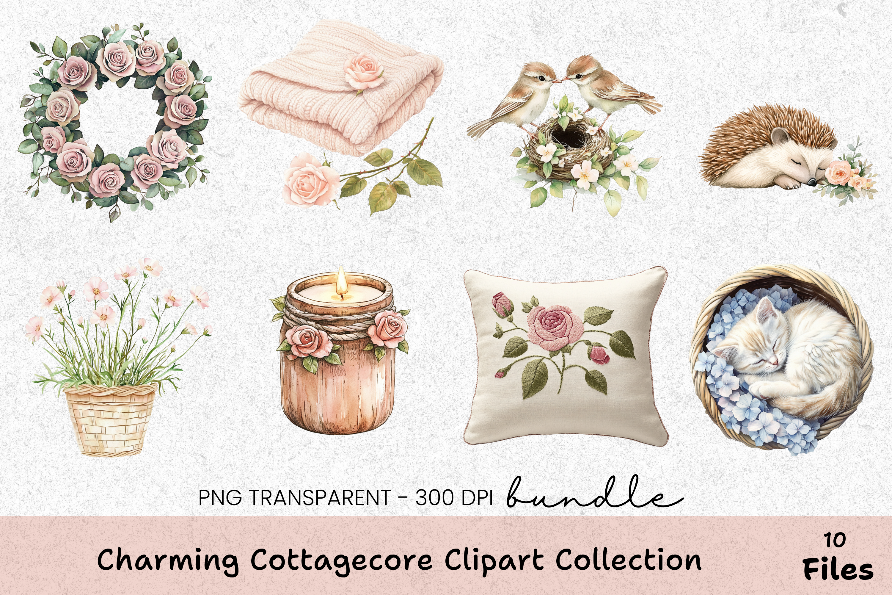 Charming Cottagecore Clipart Collection Bundle