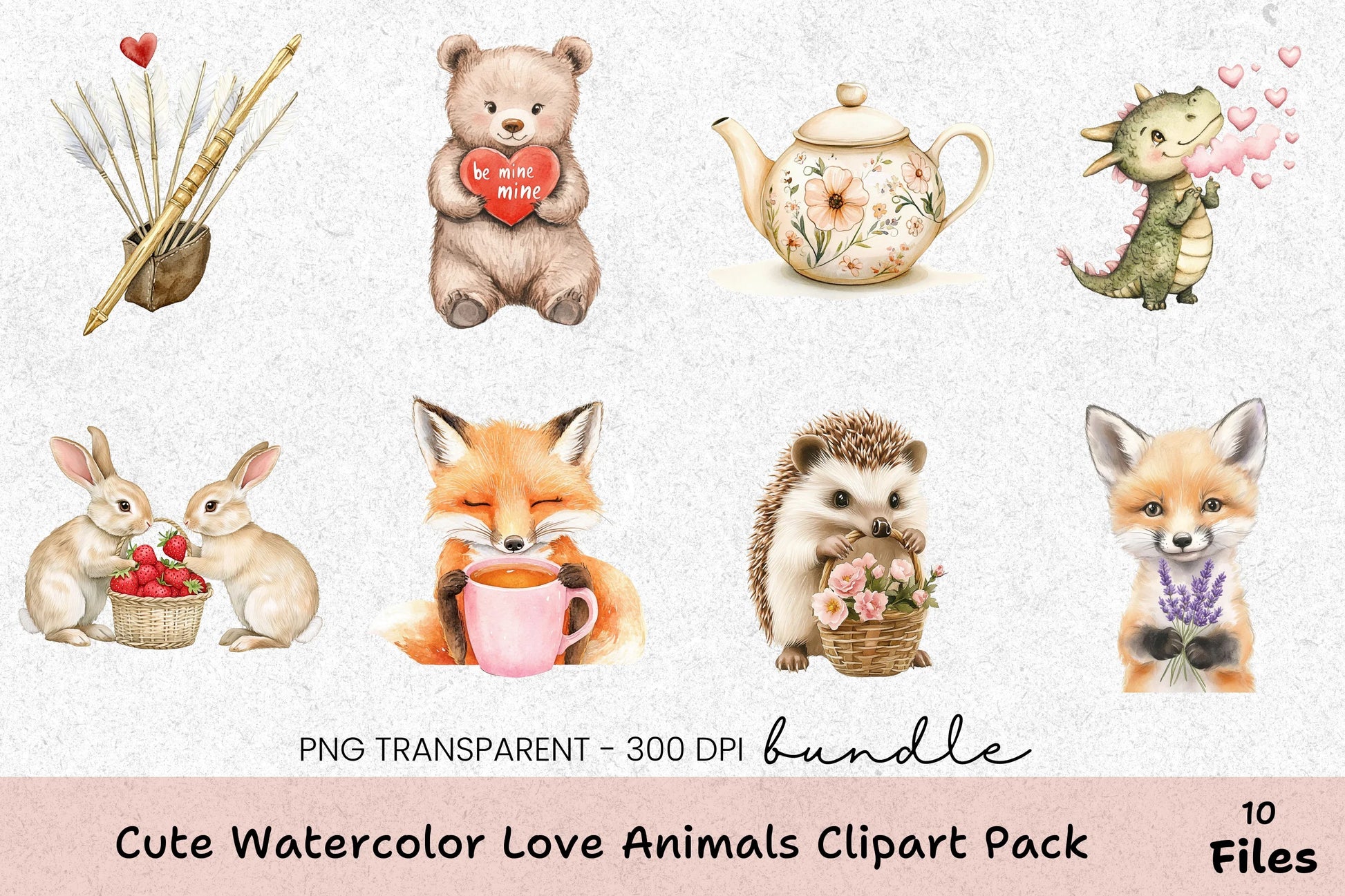 Cute Love Animals Clipart Bundle - CraftNest - Digital Crafting and Art
