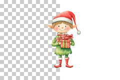Cute Elf with Gift Clipart Bundle - CraftNest - Digital Crafting and Art