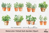 Potted Herb Garden Clipart Bundle