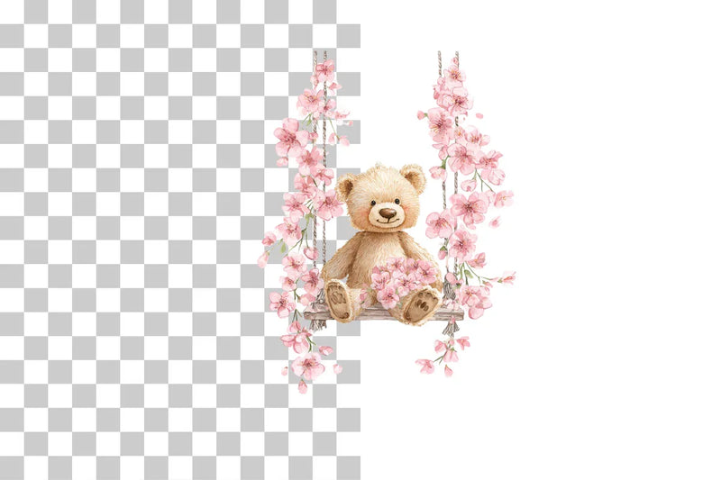 Pink Teddy Bear Clipart Bundle - CraftNest - Digital Crafting and Art