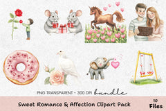 Sweet Romance & Affection Clipart Bundle - CraftNest - Digital Crafting and Art