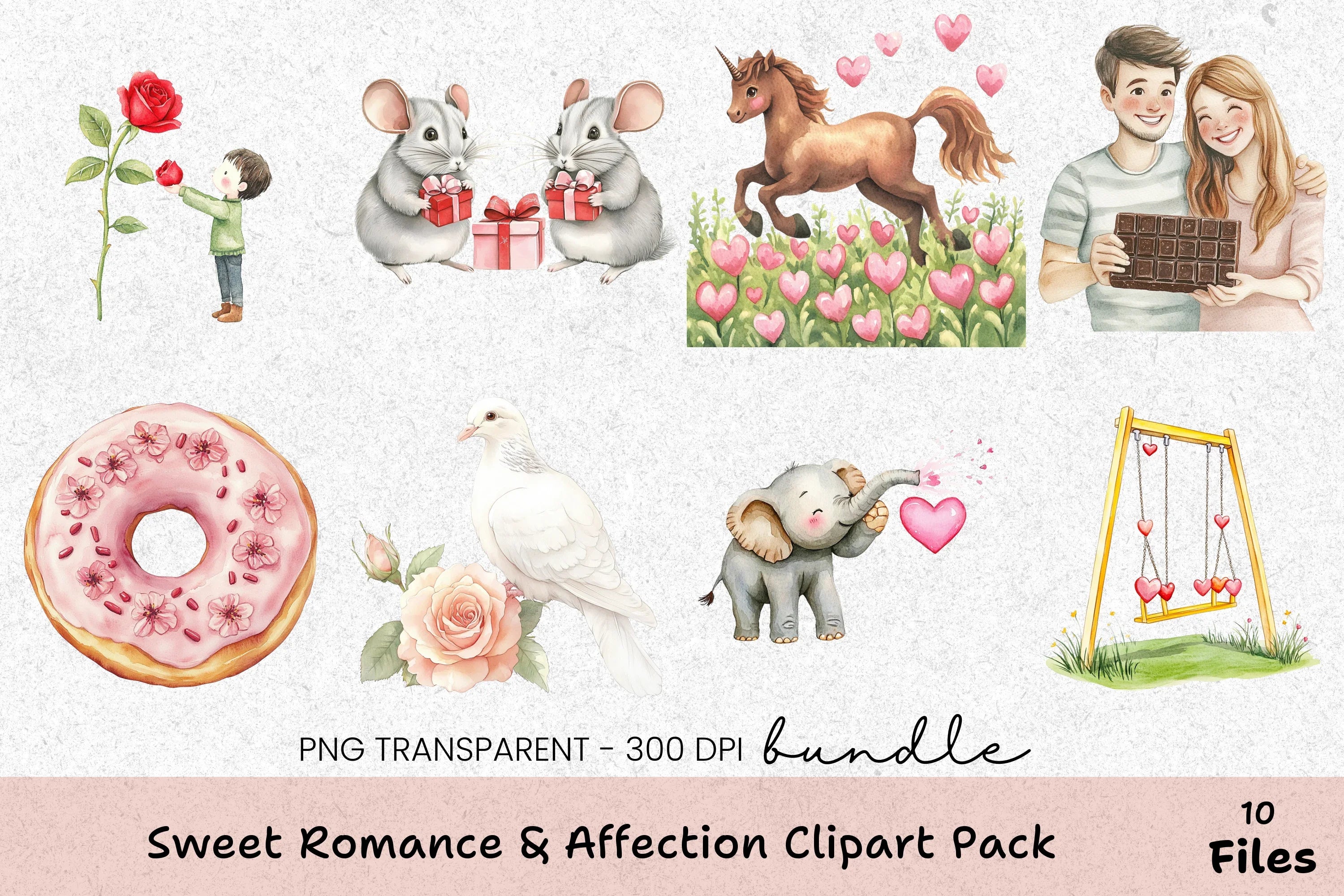 Sweet Romance & Affection Clipart Bundle - CraftNest - Digital Crafting and Art