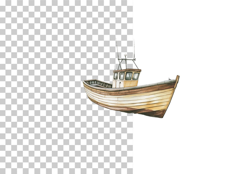 Fishing Boat Clipart Bundle for Lake Scenes - CraftNest - Digital Crafting and Art