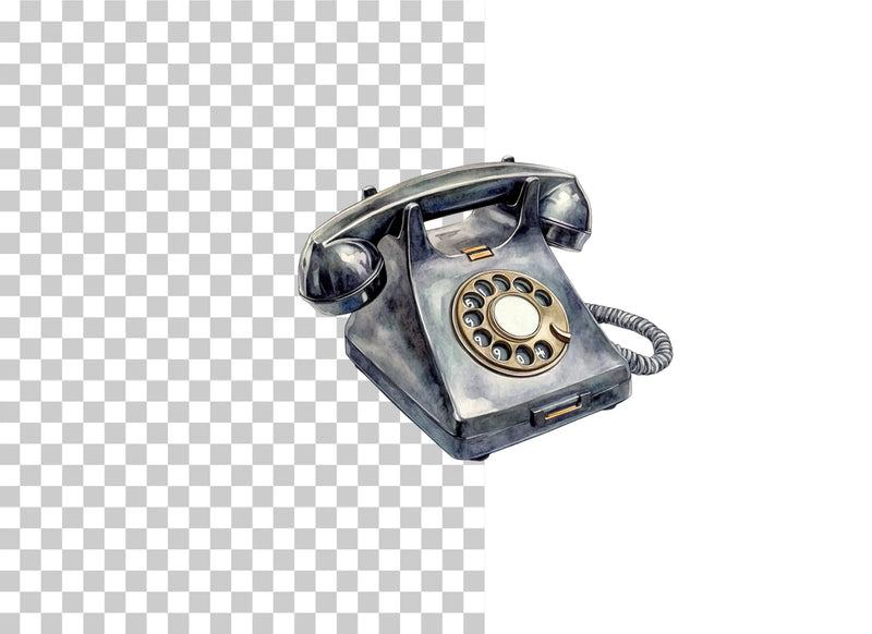 Vintage Rotary Telephone Clipart Bundle - CraftNest - Digital Crafting and Art