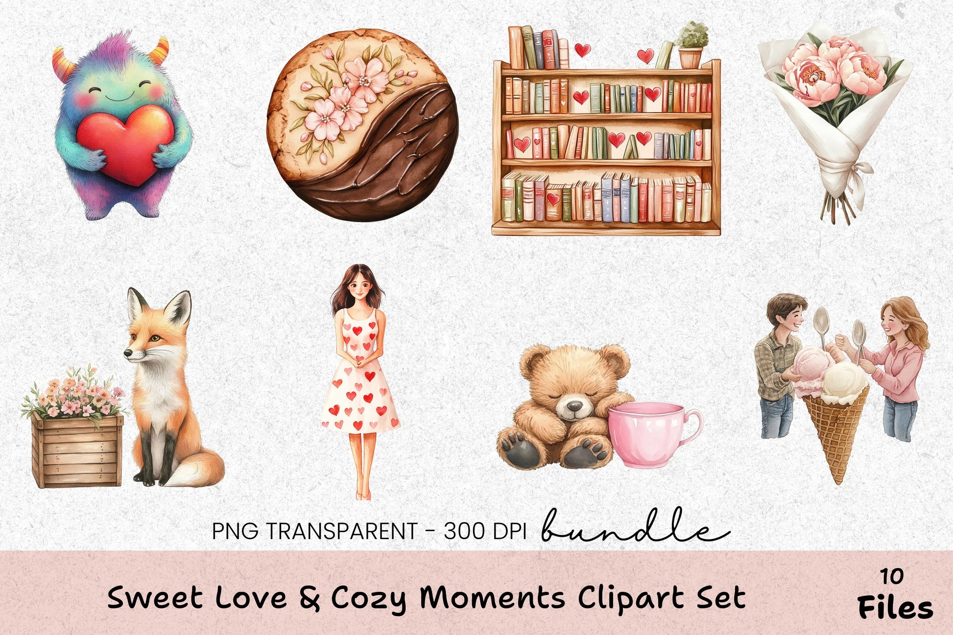 Sweet Love & Cozy Moments Clipart Bundle - CraftNest - Digital Crafting and Art