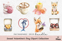 Sweet Valentine's Day Clipart Collection Bundle - CraftNest - Digital Crafting and Art