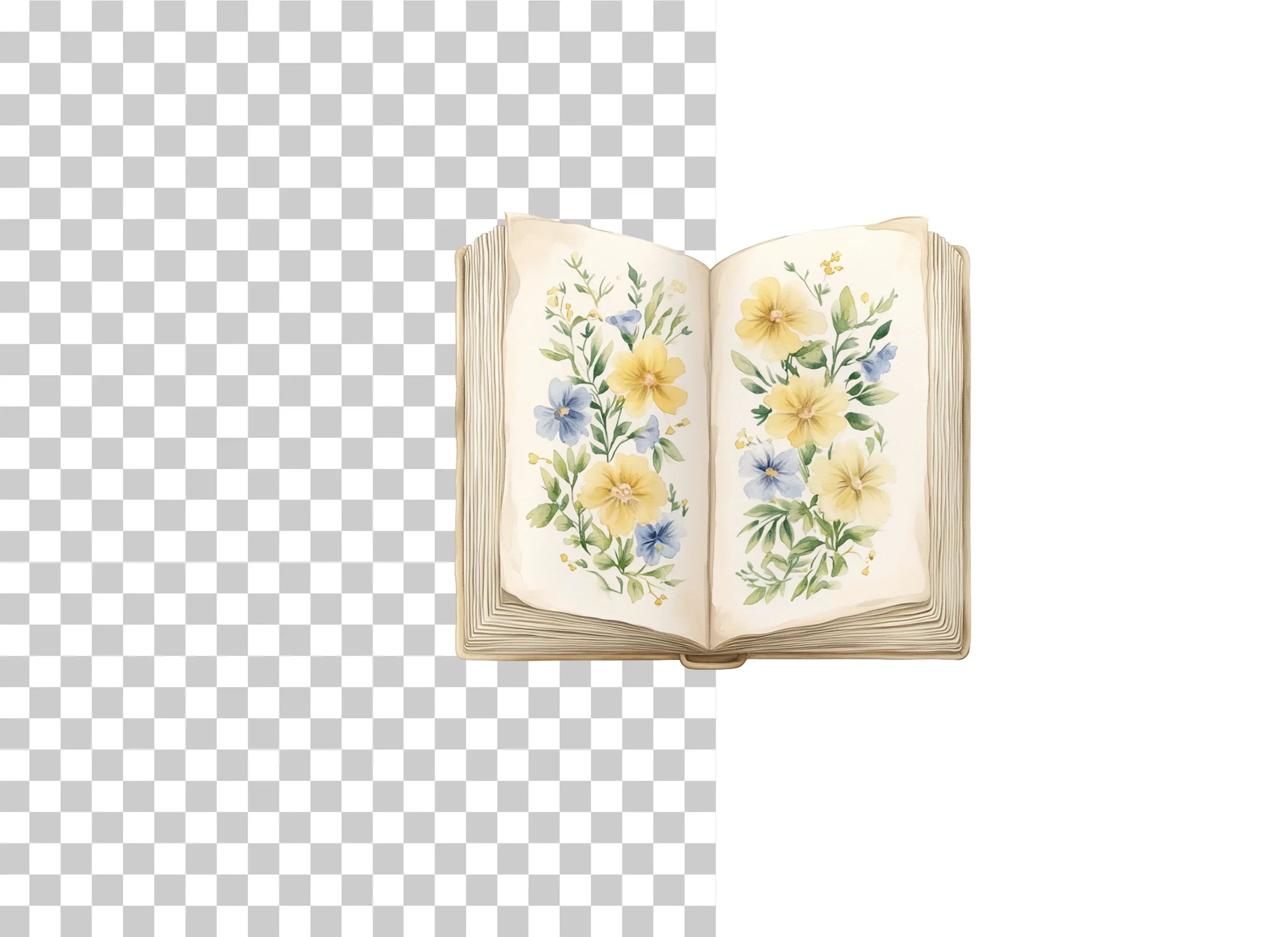 Floral Open Book Clipart Bundle - CraftNest - Digital Crafting and Art