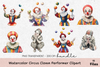 Circus Clown Performer Clipart Bundle