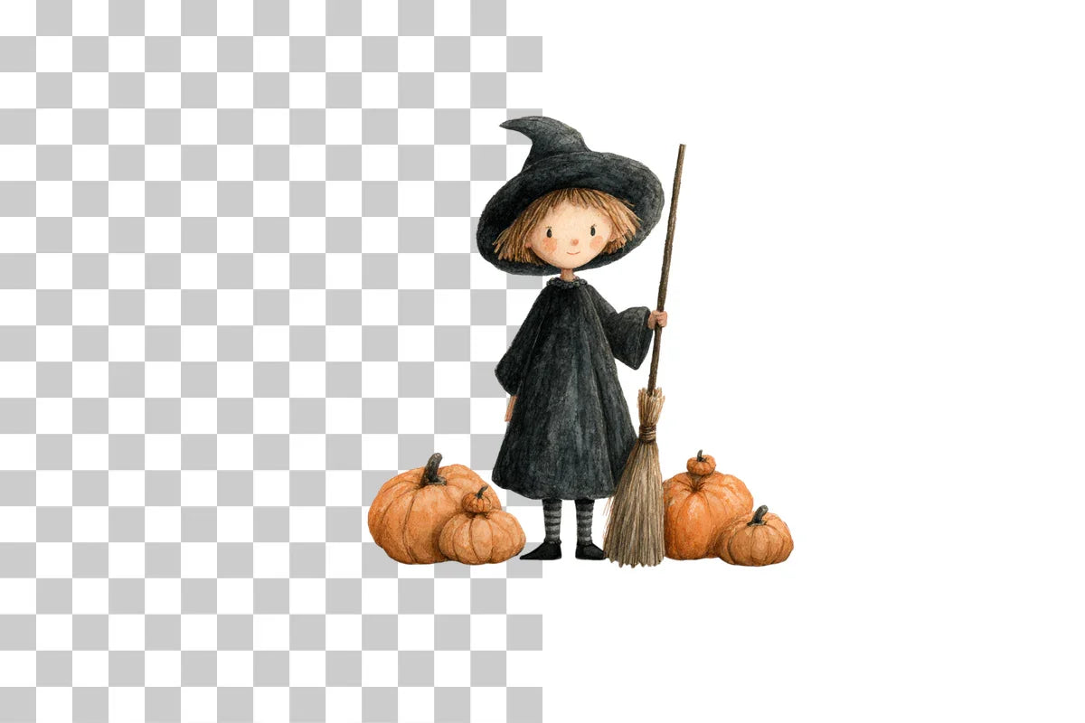 Cute Witch Clipart Bundle - CraftNest - Digital Crafting and Art