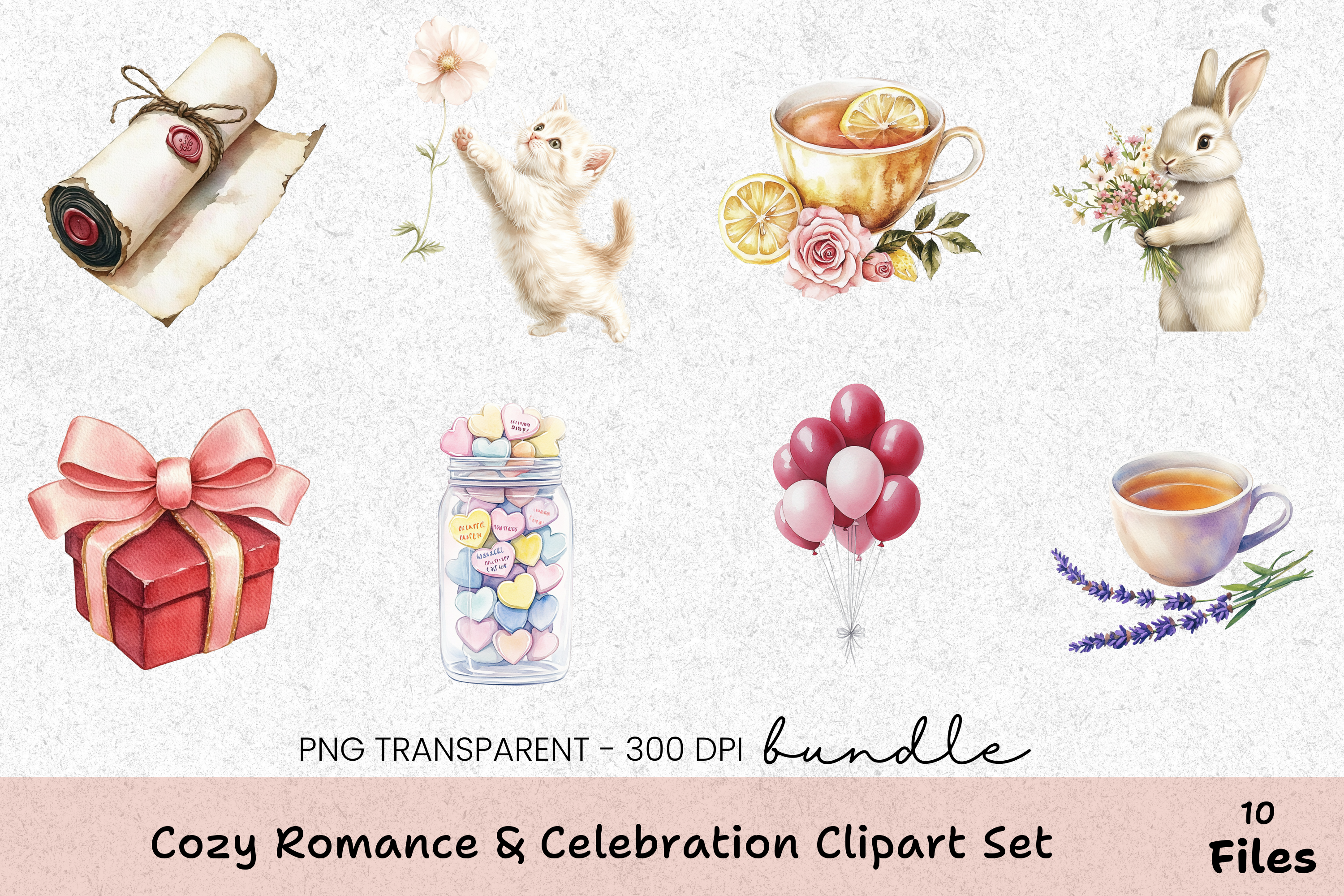 Cozy Romance & Celebration Clipart Bundle