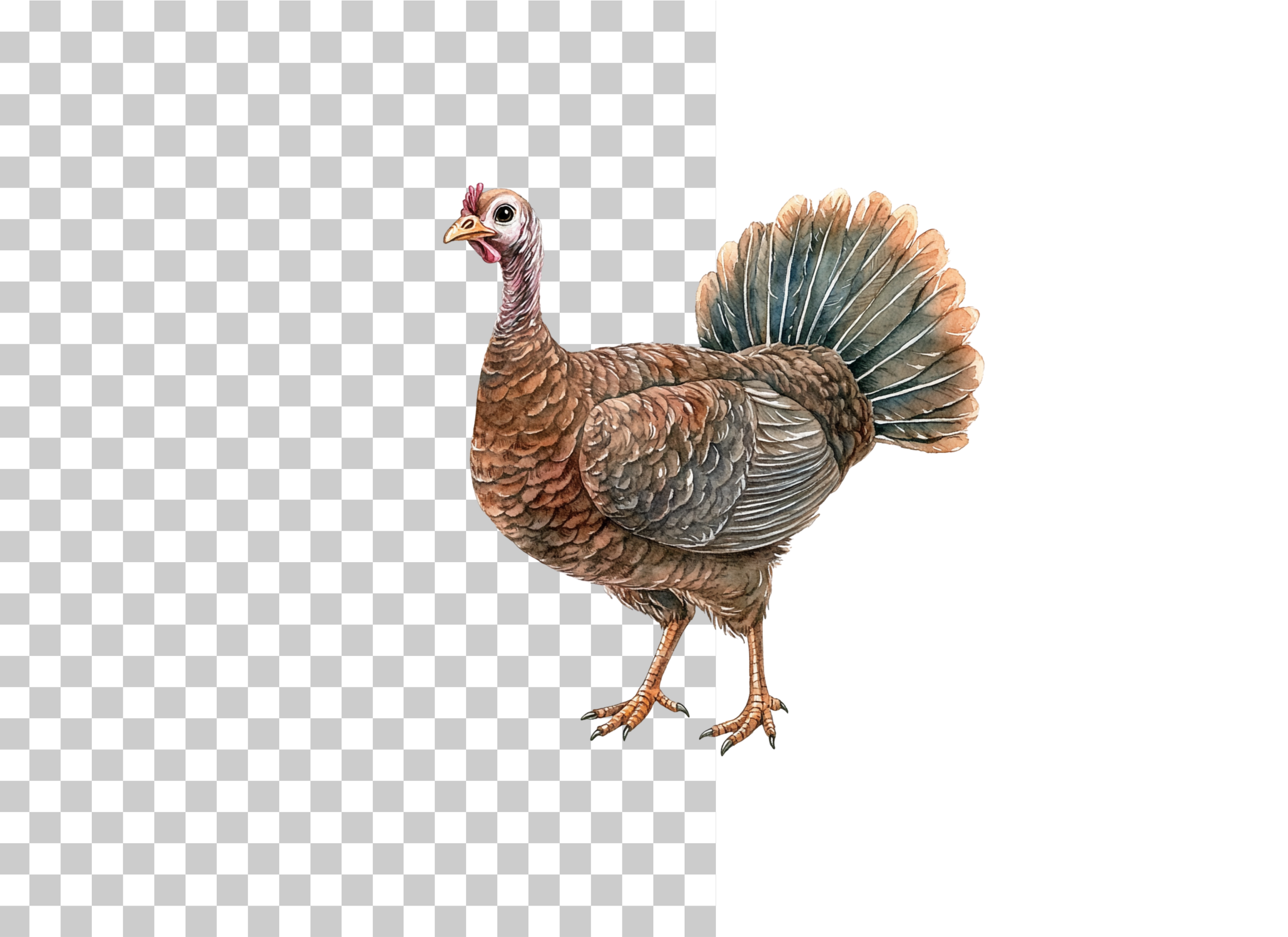 Turkey Head Farm Bird Clipart Bundle
