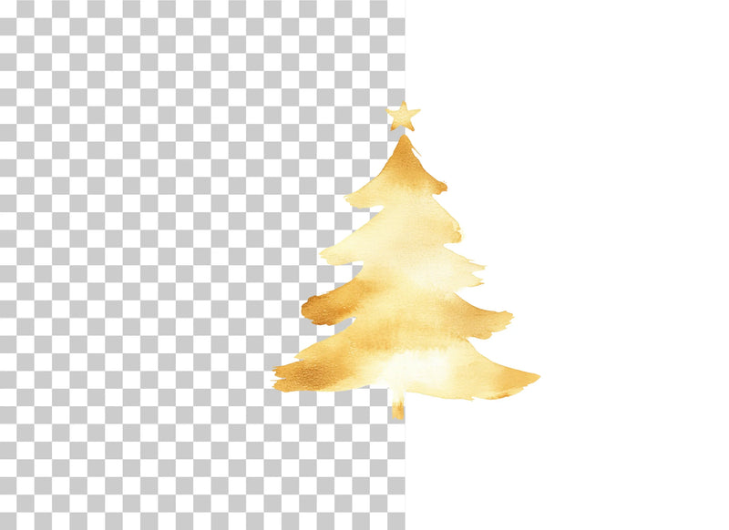 Golden Christmas Tree Clipart Bundle - CraftNest - Digital Crafting and Art