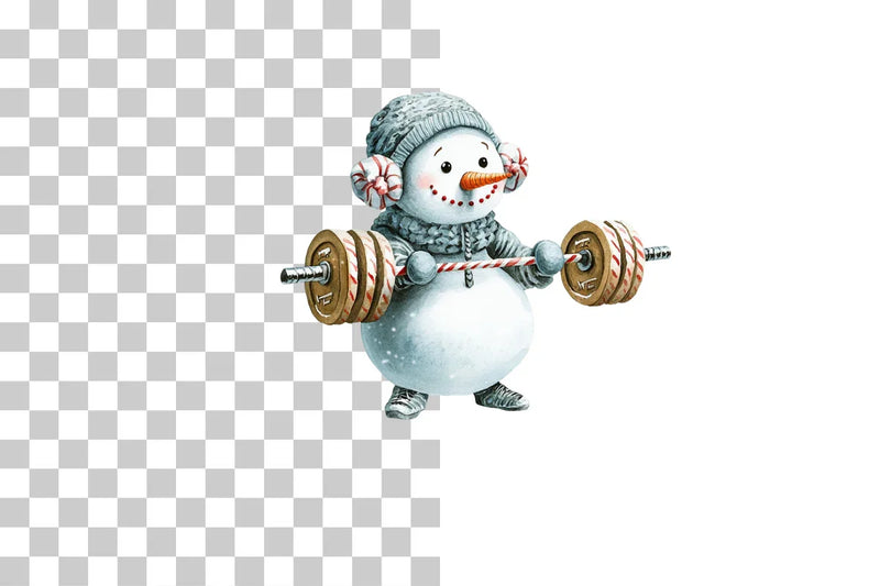 Snowman Fitness Clipart Bundle - CraftNest - Digital Crafting and Art