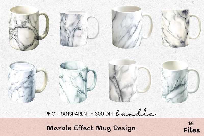 Marble Effect Design Mug Wrap Bundle - CraftNest - Digital Crafting and Art