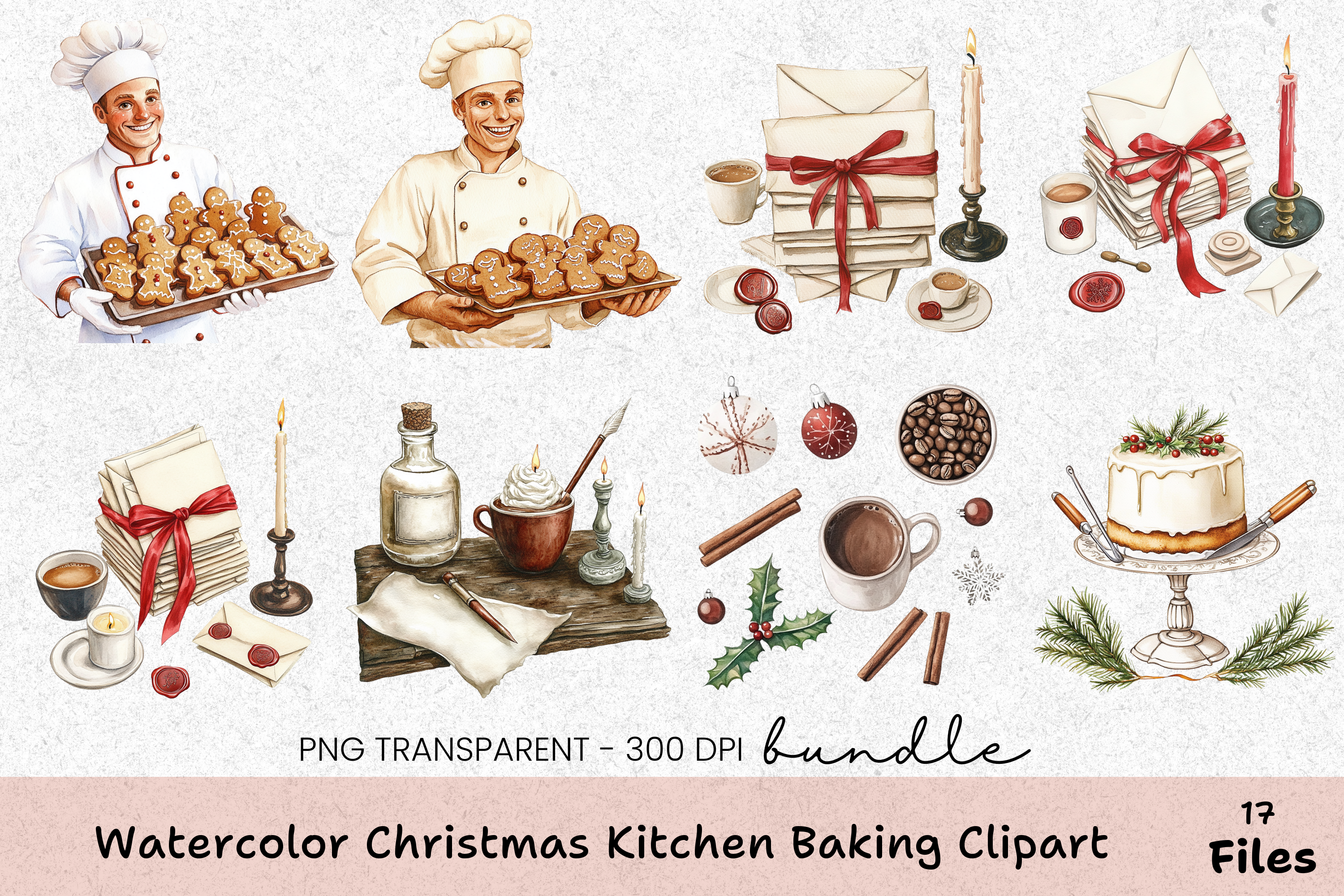 Christmas Kitchen Baking Clipart Bundle