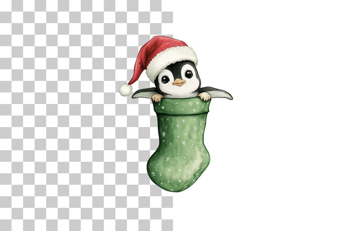 Cute Christmas Animals in Stockings Clipart Bundle - CraftNest - Digital Crafting and Art