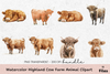 Highland Cow Farm Animal Clipart Bundle