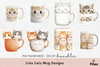Cute Cats Mug Wrap Design Bundle