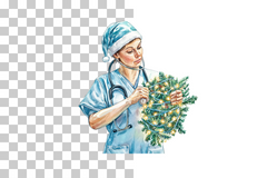 Christmas Nurse Clipart Bundle - CraftNest - Digital Crafting and Art