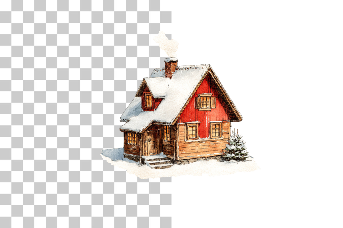 Cozy Christmas House Clipart Bundle - CraftNest - Digital Crafting and Art