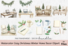 Cozy Christmas Winter Home Decor Clipart Bundle