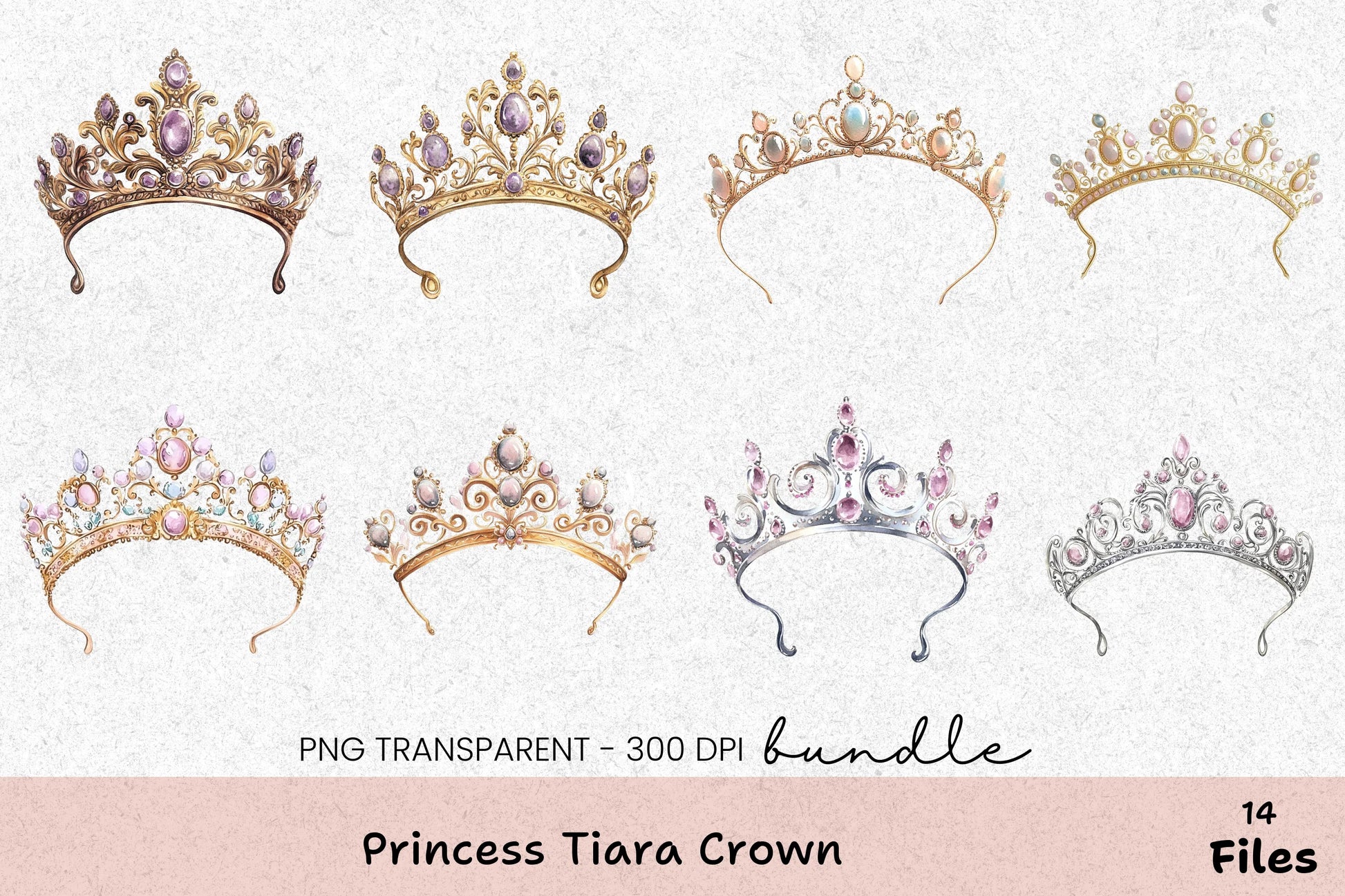 Princess Tiara Crown Clipart Bundle - CraftNest - Digital Crafting and Art