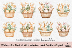Reindeer and Cookies Clipart Bundle - CraftNest - Digital Crafting and Art