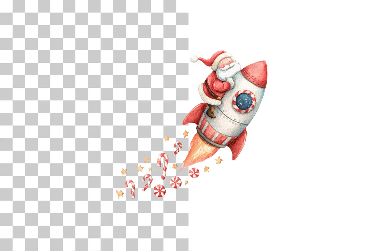 Santa and Rocket Clipart Bundle - CraftNest - Digital Crafting and Art