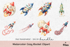 Cozy Rocket Clipart Bundle