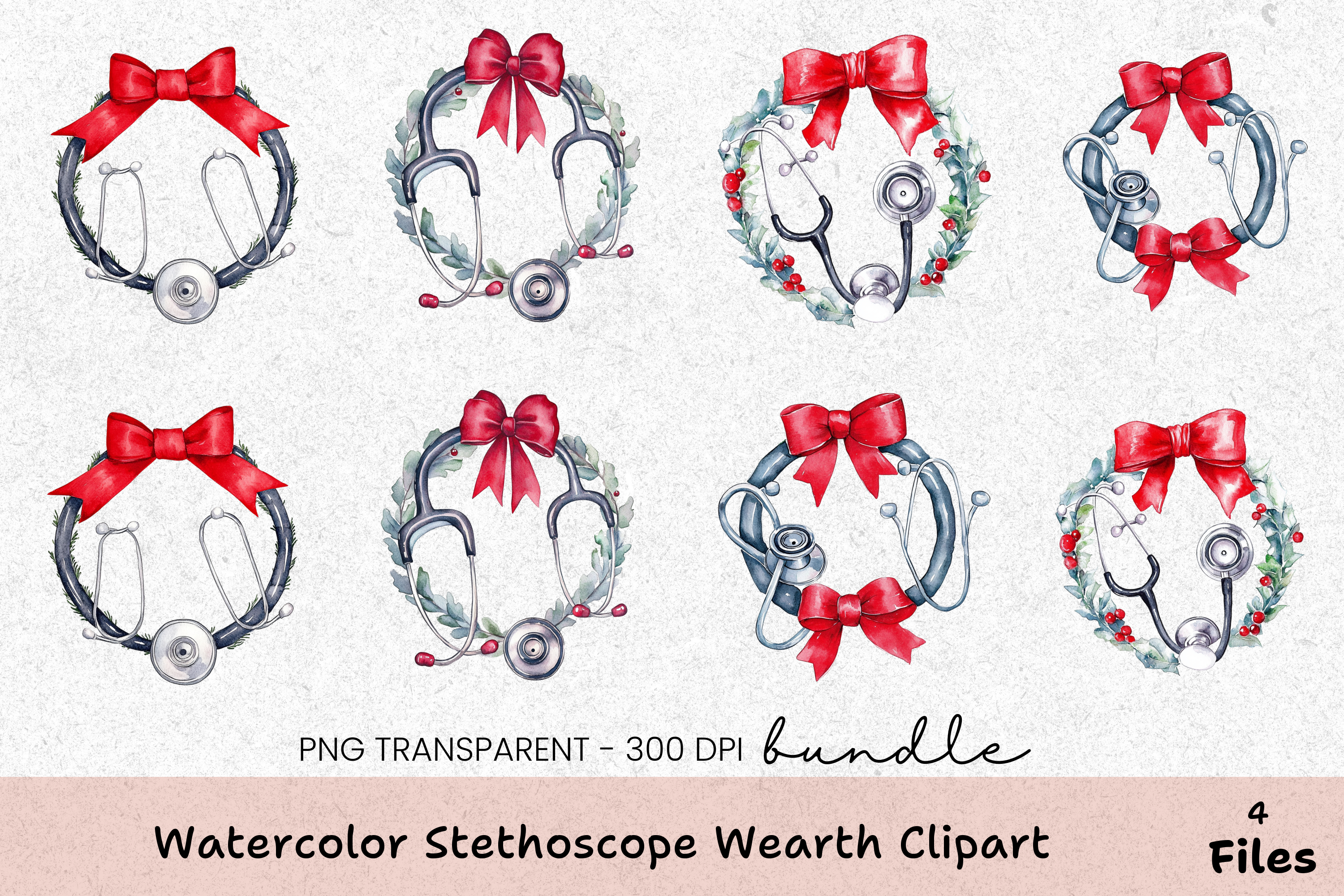 Stethoscope Clipart Bundle