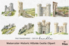Historic Hillside Castle Clipart Bundle