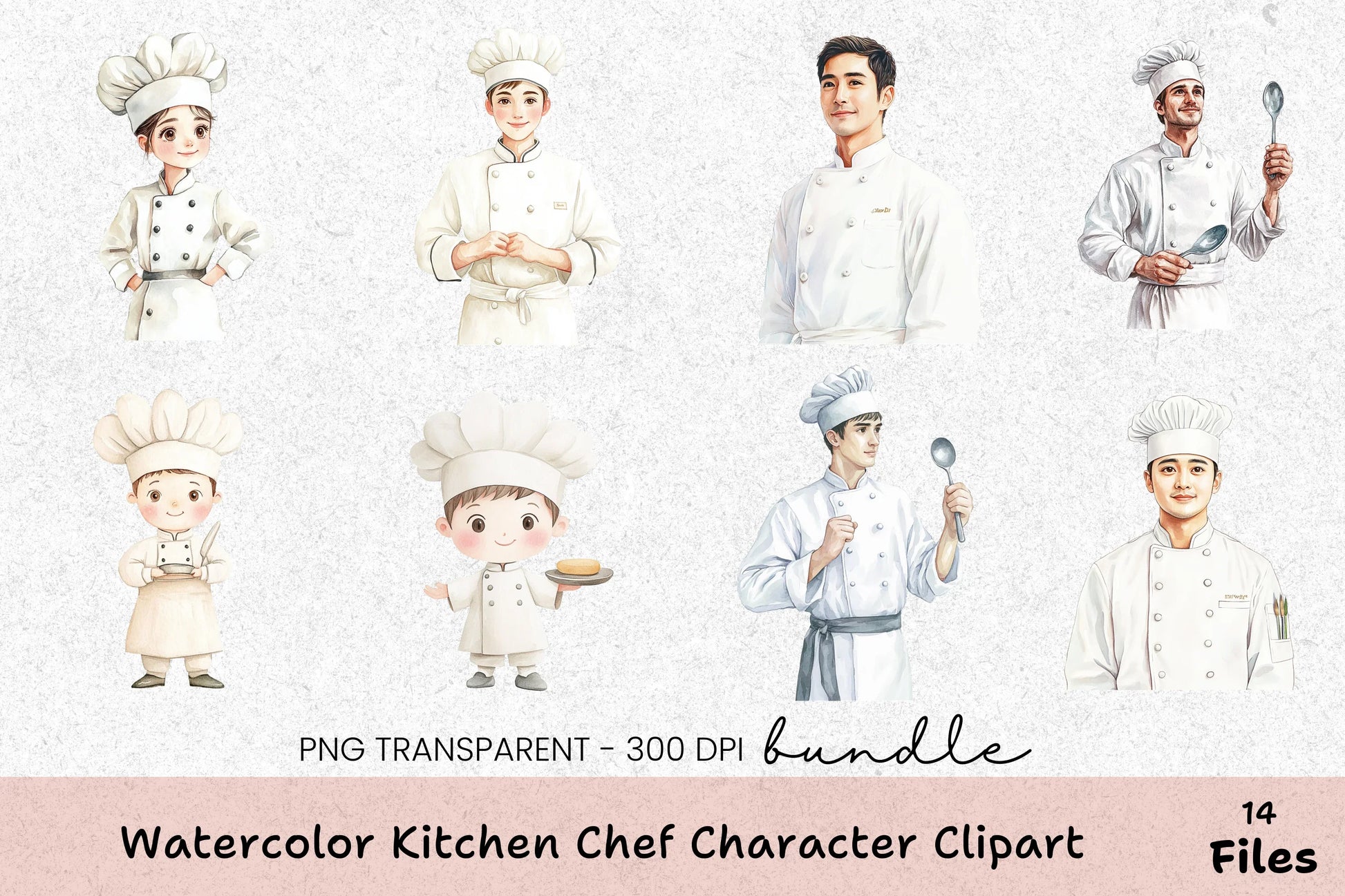 Kitchen Chef Character Clipart Bundle - CraftNest - Digital Crafting and Art