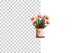 Floral Pencil Holder Clipart Bundle - CraftNest - Digital Crafting and Art