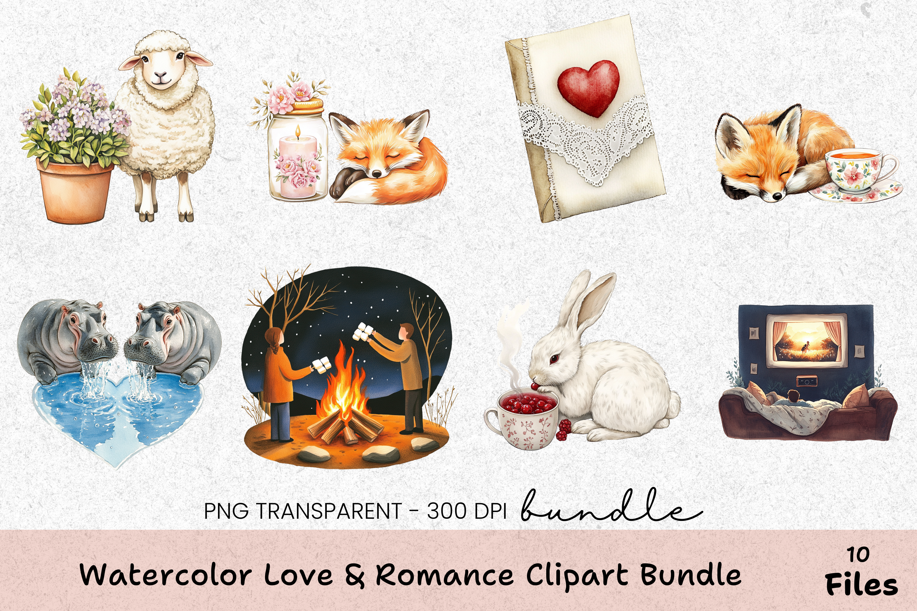 Love & Romance Clipart Bundle