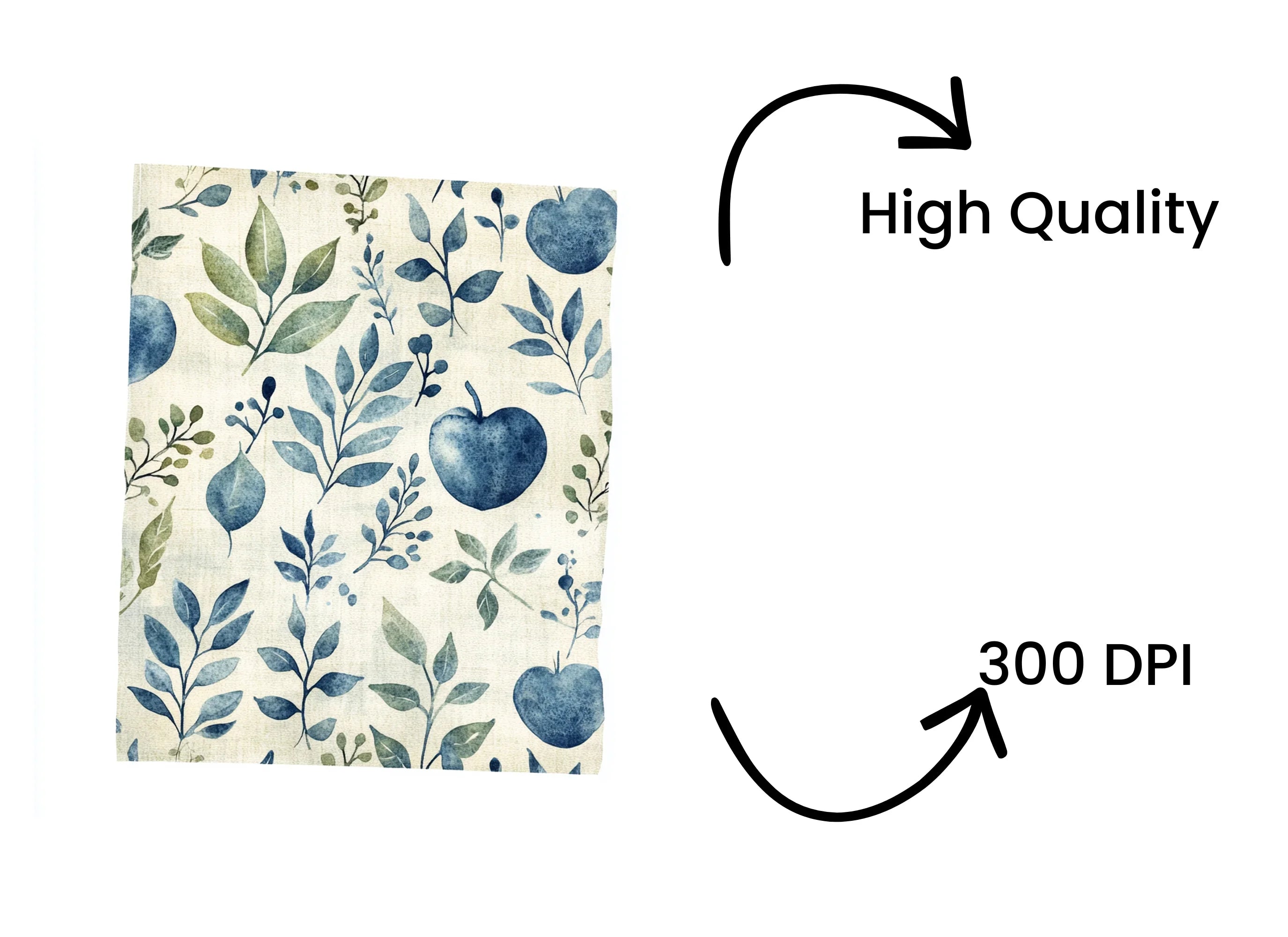Blue Botanical Clipart Bundle